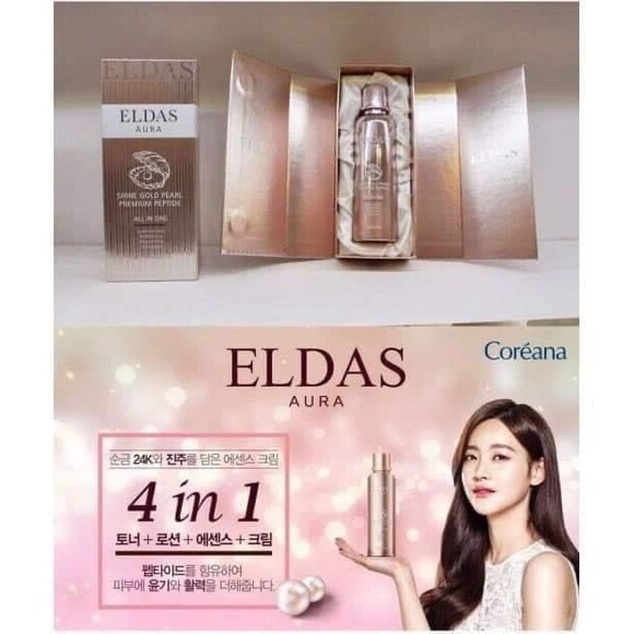 ELDAS AURA SHINE GOLD PEARL PREMIUM PEPTIDE COREANA 100ml - Picture 10 of 10